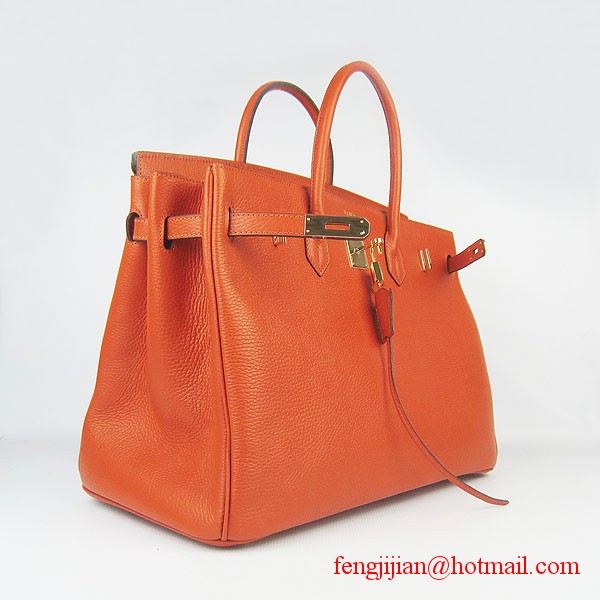 Hermes Birkin 40cm Togo Bag Orange 6099